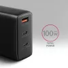Sieninis įkroviklis Axagon ACU-DPQ100 GaN 100W, 3 išėjimai, PD3.0 / QC4+
