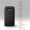 Sieninis įkroviklis Axagon ACU-DPQ100 GaN 100W, 3 išėjimai, PD3.0 / QC4+