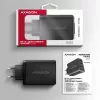 Sieninis įkroviklis Axagon ACU-DPQ100 GaN 100W, 3 išėjimai, PD3.0 / QC4+