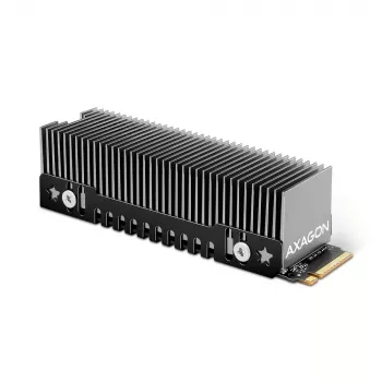 Axagon CLR-M2XT aliumininis pasyvus aušintuvas vienpusiams ir dvipusiams M.2 SSD 2280, aukštis 24 mm