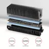 Axagon CLR-M2XT aliumininis pasyvus aušintuvas vienpusiams ir dvipusiams M.2 SSD 2280, aukštis 24 mm