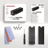 Axagon CLR-M2XT aliumininis pasyvus aušintuvas vienpusiams ir dvipusiams M.2 SSD 2280, aukštis 24 mm