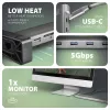 Axagon HMC-10HLS USB-C 9in1 stotelė, 4x USB-A, HDMI 4K/60Hz, RJ-45, SD/microSD, PD 100W
