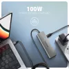Axagon HMC-5H USB 5Gbps hubas, 3x USB-A, HDMI 4K/30Hz, PD 100W, 100cm USB-C laidas