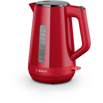 Elektrinis virdulys Bosch TWK1M124 — 1.7 L, 2400 W, raudonas, belaidis, 360° pagrindas