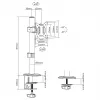 Stalinis laikiklis monitoriui MACLEAN MC-751N, 17–32 colių, VESA 75x75 / 100x100