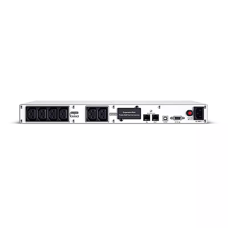 Nepertraukiamo maitinimo šaltinis Rackmount Line-Interactive CYBERPOWER OR1500ERM1U — 1,5 kVA / 900 W, 6× C13 lizdai, LCD, karštai keičiama VRLA baterija, 1U, sidabrinis