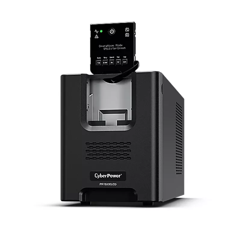 Nepertraukiamo maitinimo šaltinis CyberPower PR1500ELCD, linijinis-interaktyvus, 1.5 kVA, 1350 W, 8 lizdai
