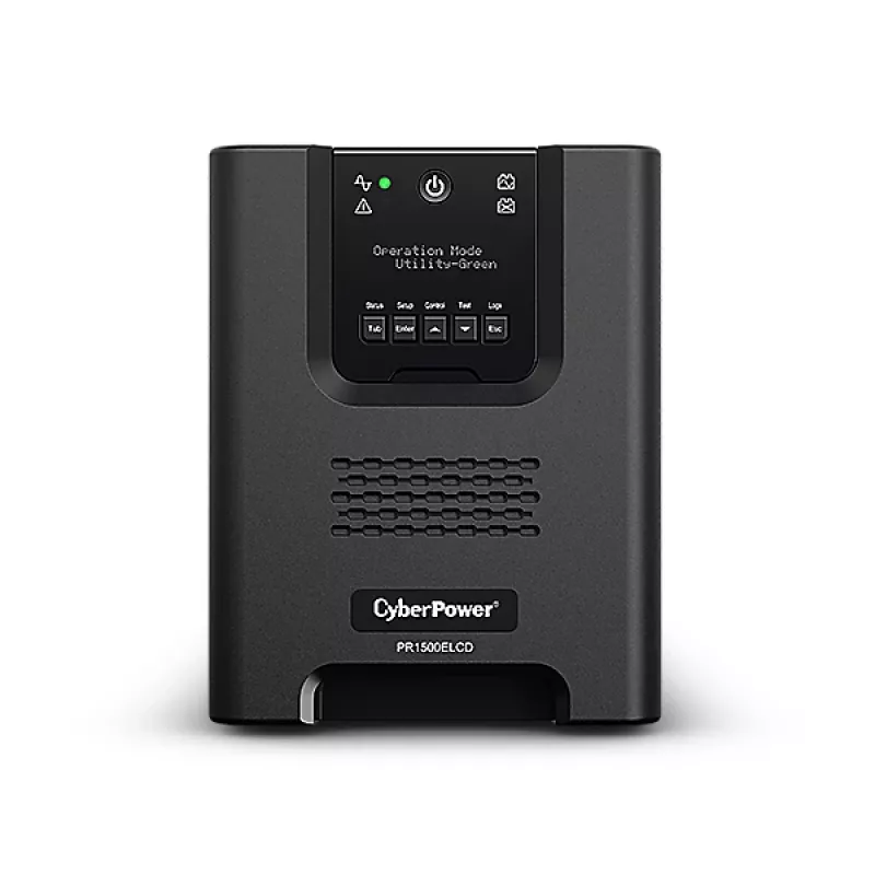 Nepertraukiamo maitinimo šaltinis CyberPower PR1500ELCD, linijinis-interaktyvus, 1.5 kVA, 1350 W, 8 lizdai