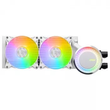 MSI MAG Coreliquid E240 WHITE procesoriaus skysčinis aušinimo rinkinys 120 mm