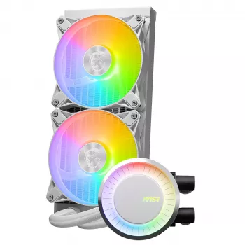 MSI MAG Coreliquid E240 WHITE procesoriaus skysčinis aušinimo rinkinys 120 mm