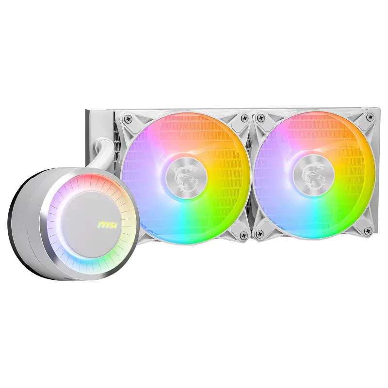 MSI MAG Coreliquid E240 WHITE procesoriaus skysčinis aušinimo rinkinys 120 mm