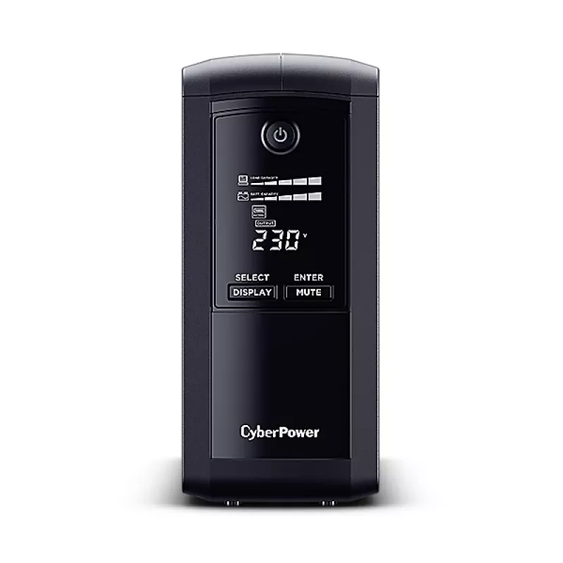 Nepertraukiamo maitinimo šaltinis CyberPower VP700EILCD, linijinis-interaktyvus, 0,7 kVA, 390 W, 6 AC lizdai