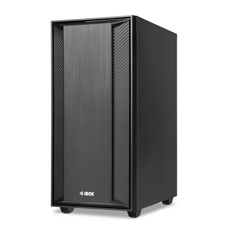 Korpusas IBOX CETUS 906 Midi Tower Juodas — ATX/mATX, 460×210×350 mm, 29 cm GPU, 7 diskai, RGB ventiliatoriai