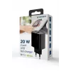 Gembird USB greitasis įkroviklis - Type A ir C 2 prievadai 20W - Juodas