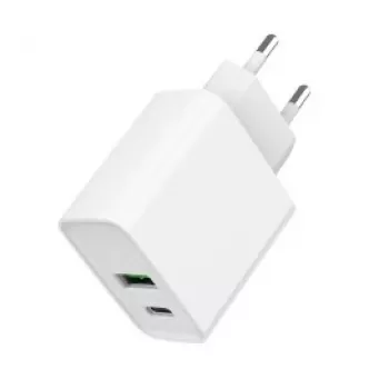 GEMBIRD USB greitasis įkroviklis - Type A ir C 2 prievadai 20W - Baltas