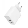 GEMBIRD USB greitasis įkroviklis - Type A ir C 2 prievadai 20W - Baltas