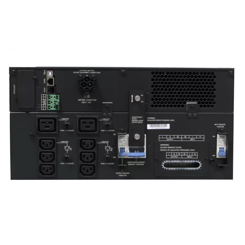 Vertiv Liebert GXT5 nepertraukiamo maitinimo šaltinis (UPS) 5000VA/5000W 230V su montavimo rinkiniu stelaže ir Intellislot RDU101 komunikacijos kortele GXT5-5000IRT5UXLN
