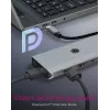 ICY BOX IB-DK4061-CPD belaidė stotelė USB 3.2 Gen 1 (3.1 Gen 1) Type-C pilka