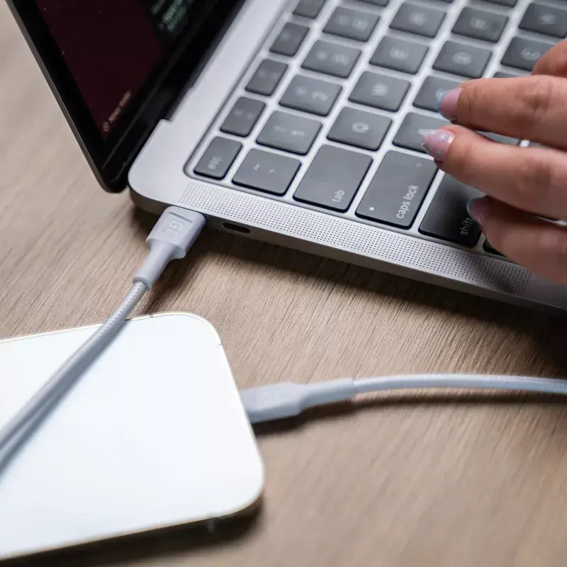 Green Cell PowerStream KABGC07W USB-C ir Lightning kabelis, MFi, Power Delivery, 1 m, 29 W, baltos spalvos