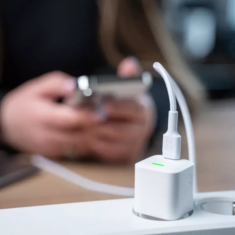 Green Cell PowerStream KABGC07W USB-C ir Lightning kabelis, MFi, Power Delivery, 1 m, 29 W, baltos spalvos
