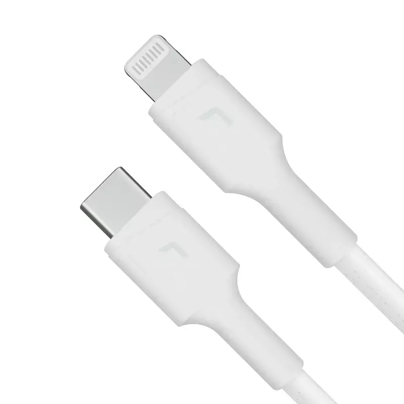 Green Cell PowerStream KABGC07W USB-C ir Lightning kabelis, MFi, Power Delivery, 1 m, 29 W, baltos spalvos