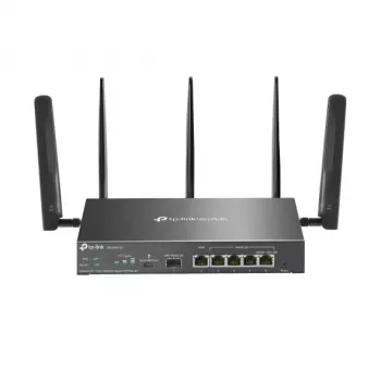 TP-Link Omada 4G+ Cat6 AX3000 Gigabit VPN maršrutizatorius, Wi-Fi 6 (802.11ax), Dual-band (2,4 GHz / 5 GHz), Ethernet LAN, 4G, juodas, stalinis/stiebinis