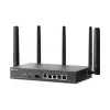TP-Link Omada 4G+ Cat6 AX3000 Gigabit VPN maršrutizatorius, Wi-Fi 6 (802.11ax), Dual-band (2,4 GHz / 5 GHz), Ethernet LAN, 4G, juodas, stalinis/stiebinis