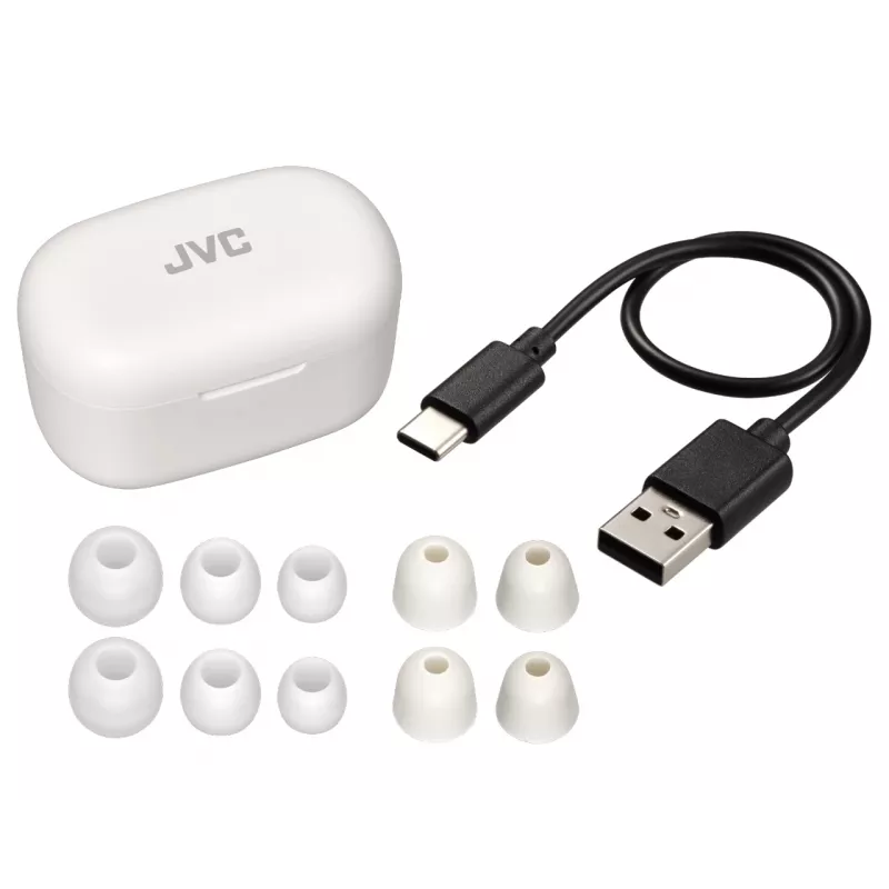 JVC HA-A25T Ausinės Tikras Belaidis Stereo (TWS) Į ausį Skambučiams/Muzikai Balta