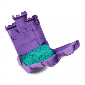 Kinetic Sand Pilies Dėklas su 1 kg Turkio Spalvos Smėlio, Sensorinis Žaislas Vaikams Nuo 3 Metų