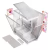 PC korpusas MODECOM Volcano SPACE APEX ARGB MIDI Tower White — plieninis, šoninis langas, ARGB ventiliatoriai, USB-C