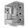 PC korpusas MODECOM Volcano SPACE APEX ARGB MIDI Tower White — plieninis, šoninis langas, ARGB ventiliatoriai, USB-C