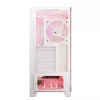 PC korpusas MODECOM Volcano SPACE APEX ARGB MIDI Tower White — plieninis, šoninis langas, ARGB ventiliatoriai, USB-C
