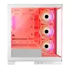 PC korpusas MODECOM Volcano SPACE APEX ARGB MIDI Tower White — plieninis, šoninis langas, ARGB ventiliatoriai, USB-C