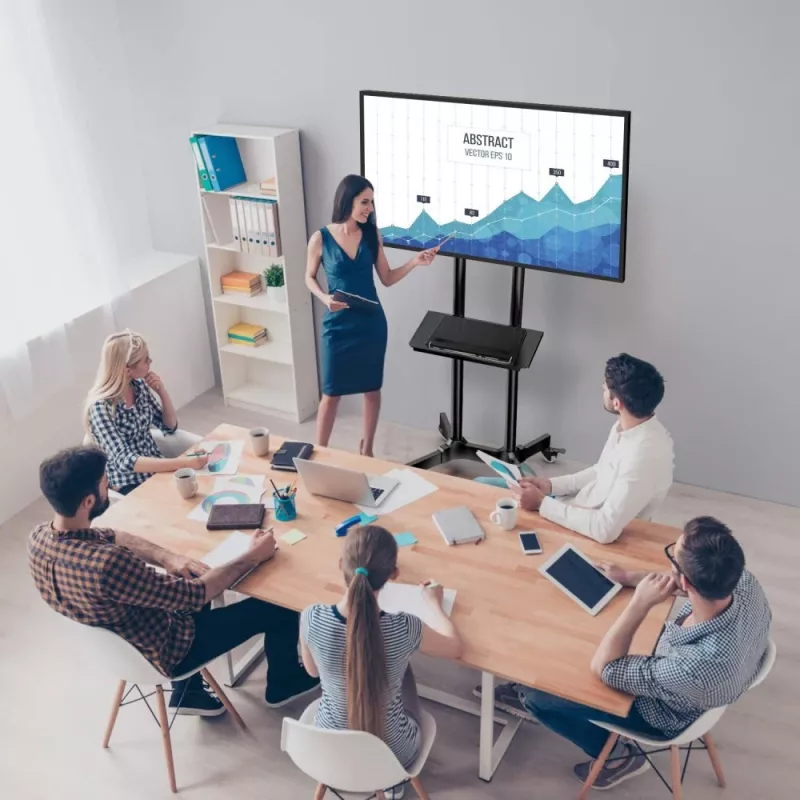 Techly ICA-TR216T TV laikiklis sieninis 177,8 cm (70 col.) juodas