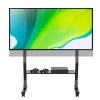 Grindinis stovas TECHLY 366983 televizoriams nuo 45 iki 90 colių, juodas, plieninis, aukštis 1026–1126 mm, maks. VESA 800x400, apkrova 60 kg