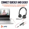 HP Poly Blackwire 3325 Stereo USB-C ausinės su 3,5 mm lizdu ir USB-C/A adapteriu