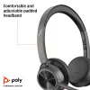 HP Poly Voyager 4320 USB-C belaidė ausinė su BT700 adapteriu, biurui / skambučių centrui, juoda