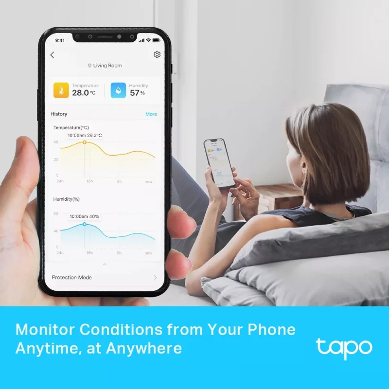 TP-Link Tapo T315 išmanusis temperatūros ir drėgmės jutiklis su E-Ink ekranu