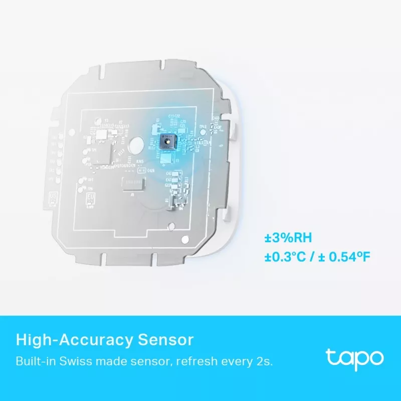 TP-Link Tapo T315 išmanusis temperatūros ir drėgmės jutiklis su E-Ink ekranu