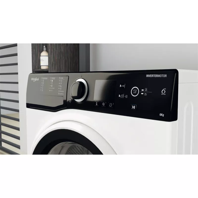 Whirlpool WRBSS 6249 S EU skalbyklė su priekiniu pakrovimu 6 kg 1200 RPM balta