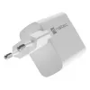 NATEC NUC-2142 belaidis mobiliojo įrenginio kroviklis, USB-C PD 3.0 + USB-A, 5–20V iki 3A, 45 W, baltas