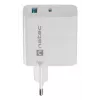 NATEC NUC-2142 belaidis mobiliojo įrenginio kroviklis, USB-C PD 3.0 + USB-A, 5–20V iki 3A, 45 W, baltas