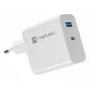 NATEC NUC-2142 belaidis mobiliojo įrenginio kroviklis, USB-C PD 3.0 + USB-A, 5–20V iki 3A, 45 W, baltas