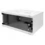 DIGITUS 4U sieninis montavimo kabinetas - SOHO nesurinktas 241x540x400 mm pilno stiklo priekinės durelės pilka