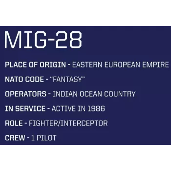 Konstruktorius Cobi Top Gun MiG-28 5859 1:48 mastelio modelio rinkinys, kolekcinis kaladėlių rinkinys