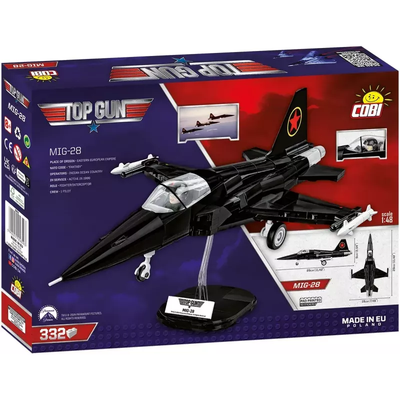 Konstruktorius Cobi Top Gun MiG-28 5859 1:48 mastelio modelio rinkinys, kolekcinis kaladėlių rinkinys