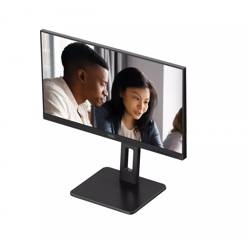 AOC 22E2UMF 21,5 colio (54,6 cm) VA ekranas, 1920 x 1080 Full HD, 75 Hz, 4 ms, HDMI, DisplayPort, VGA, USB šakotuvas, garsiakalbiai, pasukamas (pivot), keičiamo aukščio, juodas