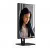 AOC 22E2UMF 21,5 colio (54,6 cm) VA ekranas, 1920 x 1080 Full HD, 75 Hz, 4 ms, HDMI, DisplayPort, VGA, USB šakotuvas, garsiakalbiai, pasukamas (pivot), keičiamo aukščio, juodas