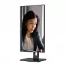 AOC 22E2UMF 21,5 colio (54,6 cm) VA ekranas, 1920 x 1080 Full HD, 75 Hz, 4 ms, HDMI, DisplayPort, VGA, USB šakotuvas, garsiakalbiai, pasukamas (pivot), keičiamo aukščio, juodas